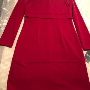 Chaps Red mid-length, A-Line dress
